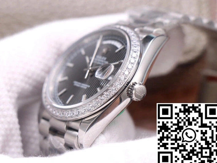 M228349RBR-0008 Grey Factory Gold Dial Rolex Day-Date White EW 1128